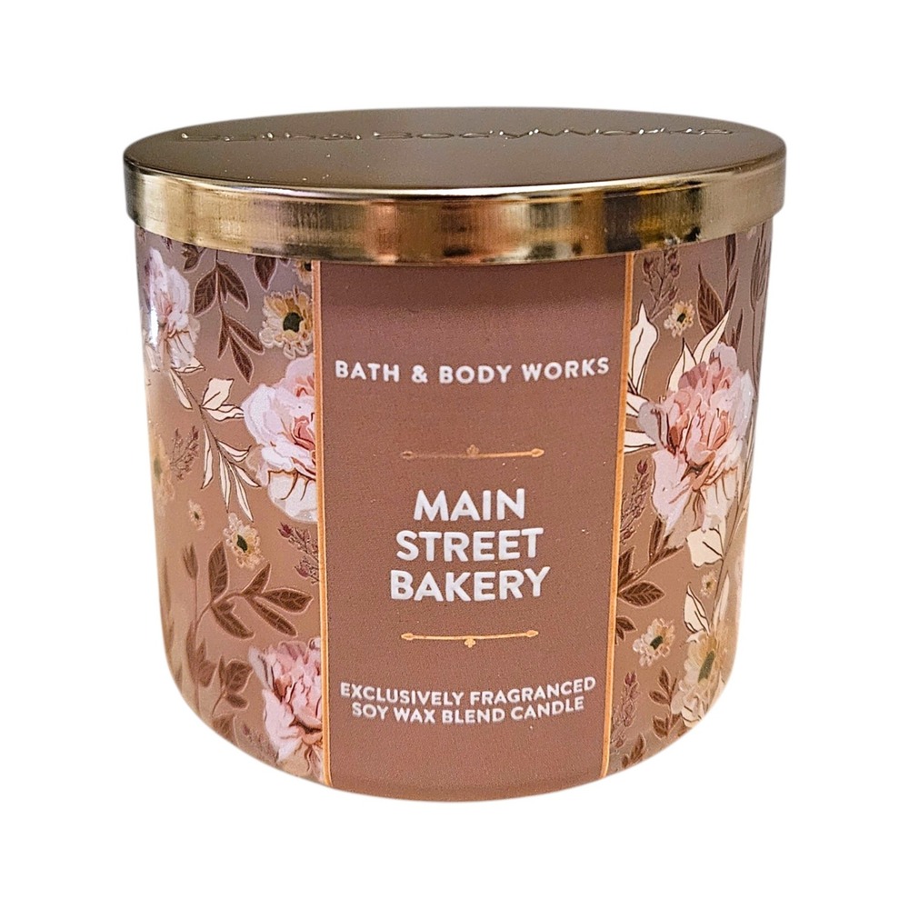 Bath & Body Works Main Street Bakery 3 Wick Candle 14.5 oz NIB